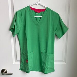 Carhartt Neon Green Scrub Top
